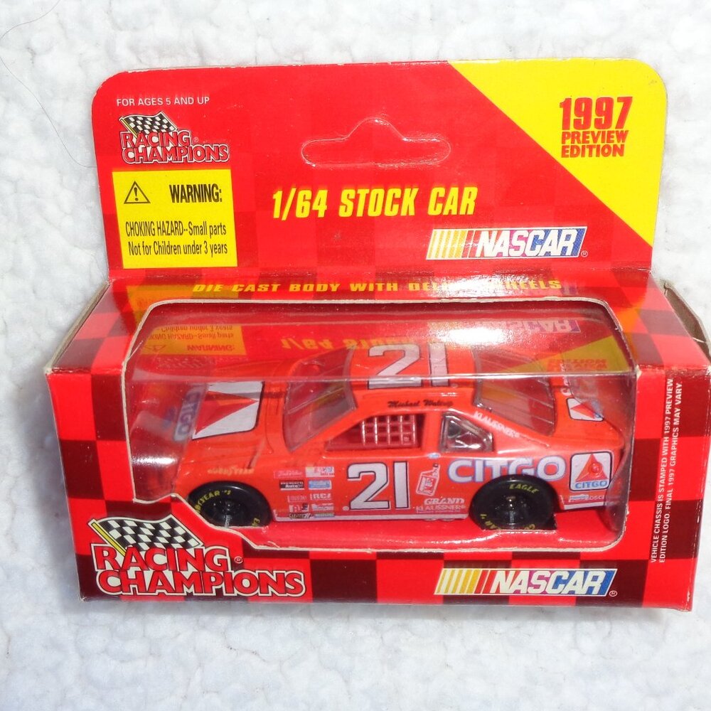 Michael Waltrip #21 Citgo Racing Champions 1/64 1997 Preview Car Nascar